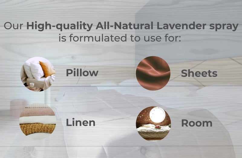 Aromasong All Natural Lavender Spray for sleep - Room & Linen Spray for Pillows and Sheets - Lavender Bed Spray Home Air Freshener & Deodorizer - Calming Essential Oil Spray for Sleepingâ€¦ - Image 2